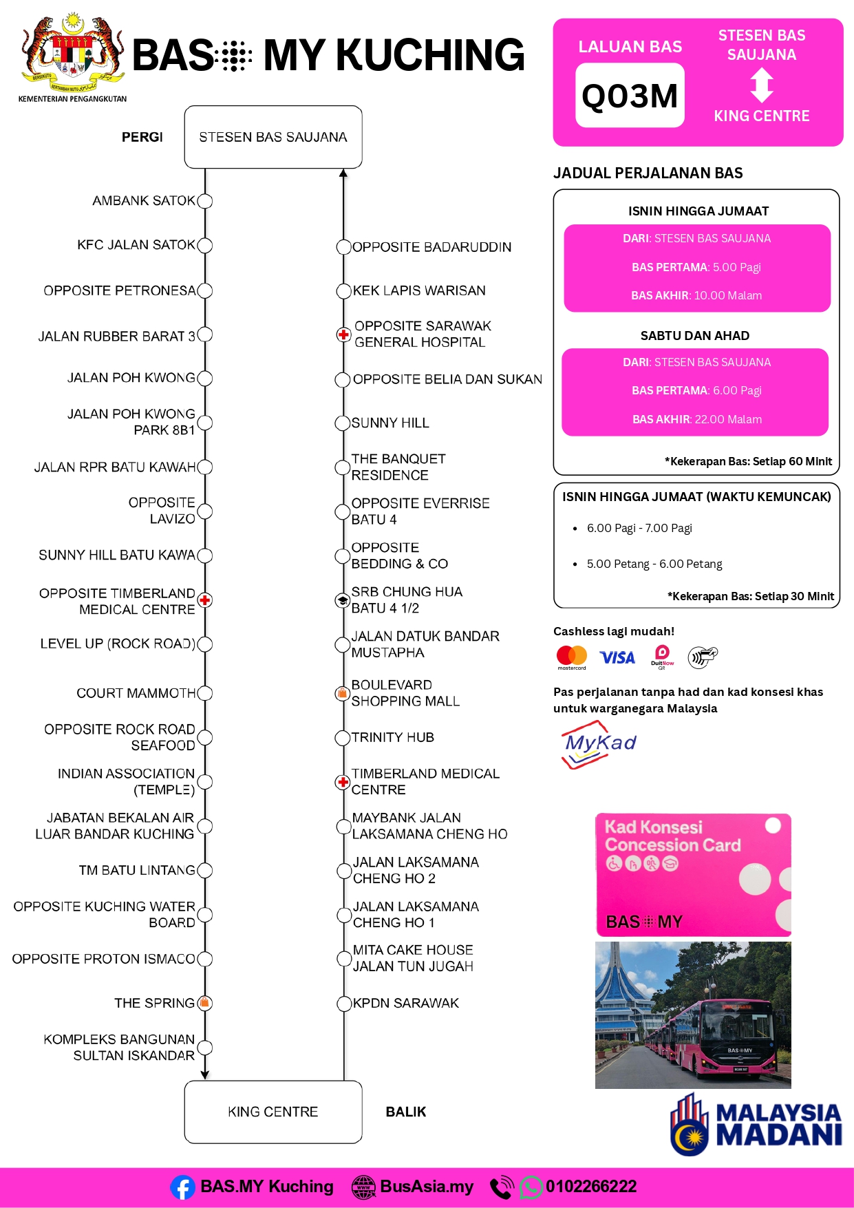 King Centre Route