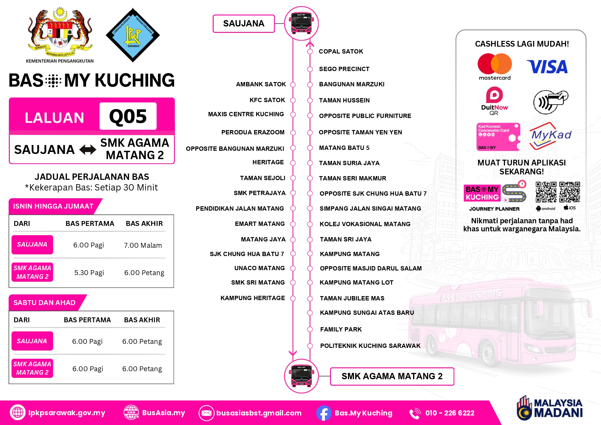 SMK Agama Matang 2 Route
