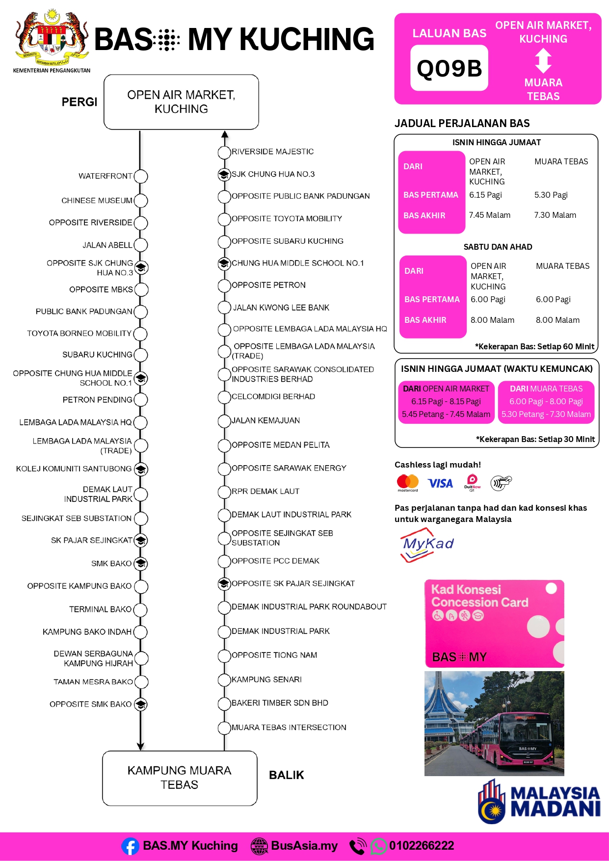Kampung Muara Tebas Route